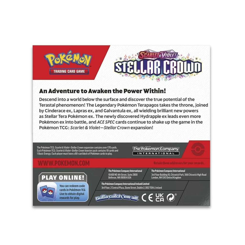 Pokemon Trading Card Game: Scarlet and Violet Stellar Crown Booster Box (36 Packs)