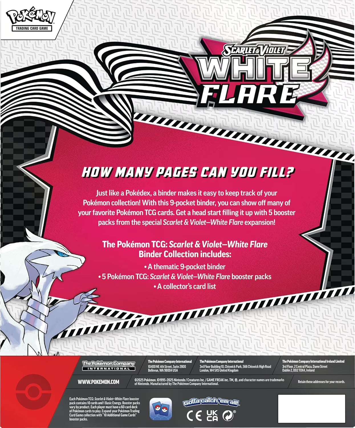 Pokemon Trading Card Games Scarlet & Violet 10.5 White Flare Binder Collection Box