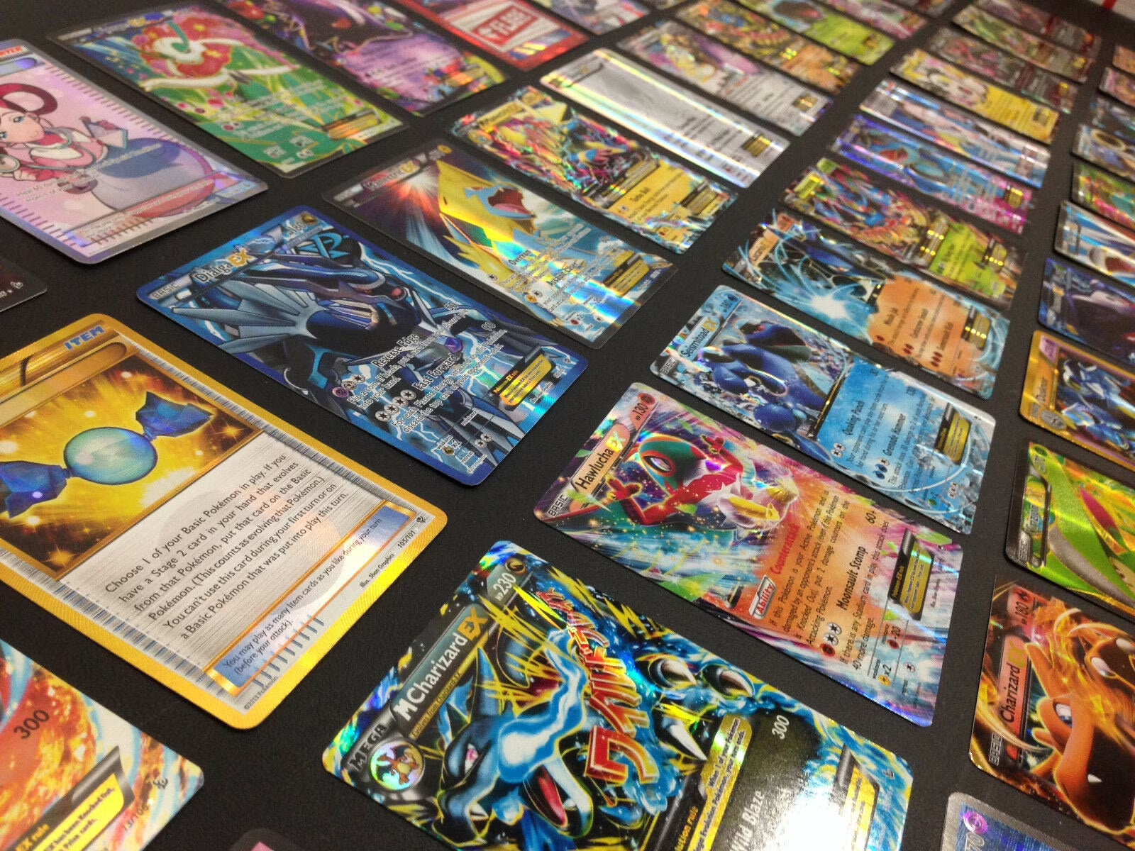 100 Official Pokémon TCG Card Lot - Includes Ultra Rare GX, EX, Mega, and Holo Cards