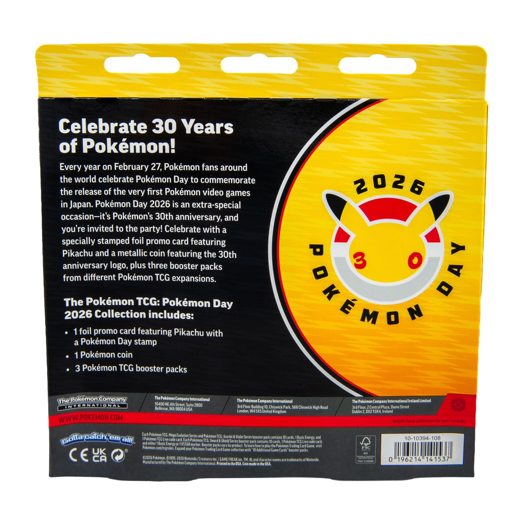Pokemon Trading Card Game: 2026 Pokemon Day Collection