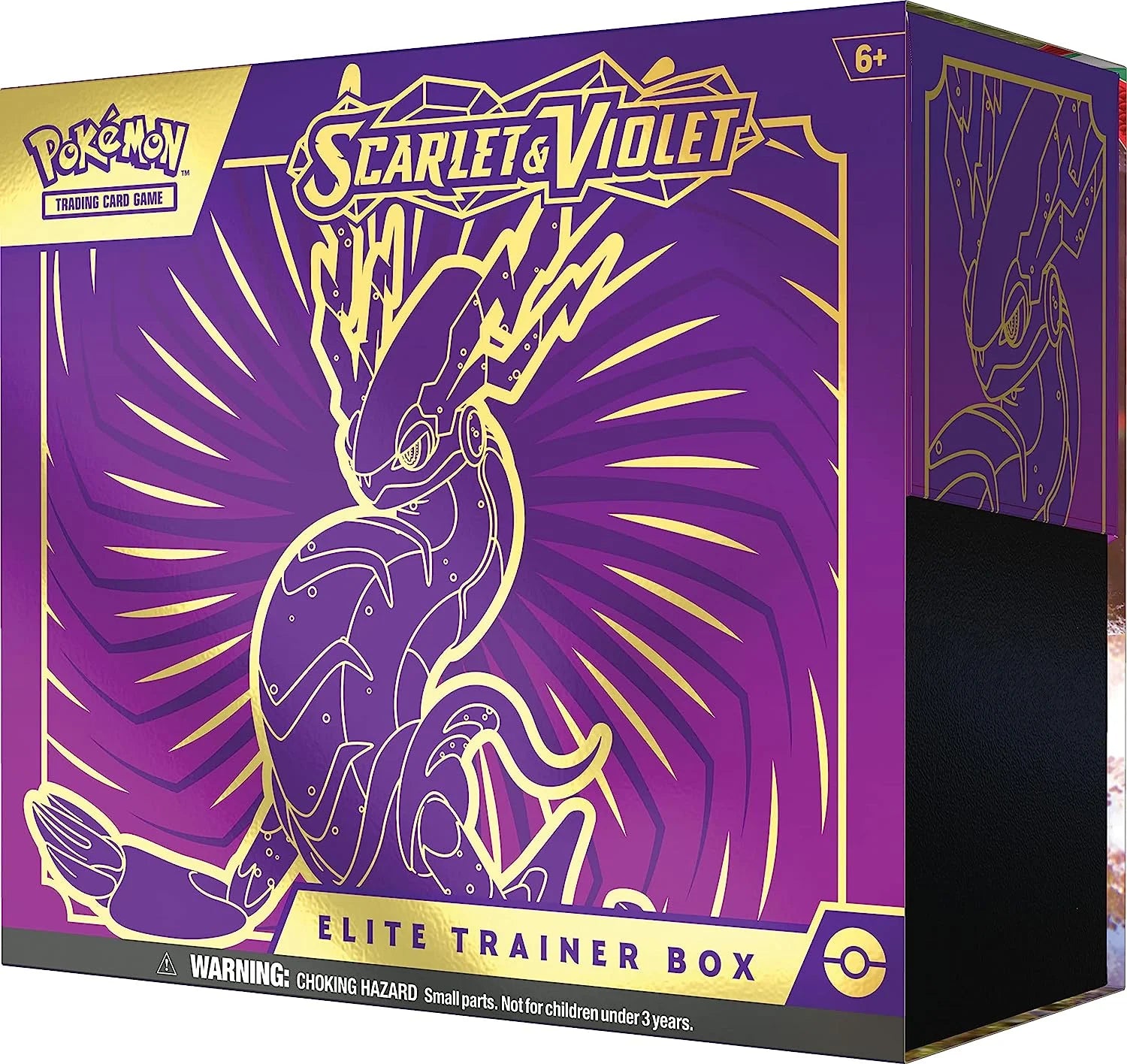 Pokemon TCG: Scarlet and Violet Elite Trainer Box - Miraidon Purple (1 Full Art Promo Card, 9 Boosters and Premium Accessories)