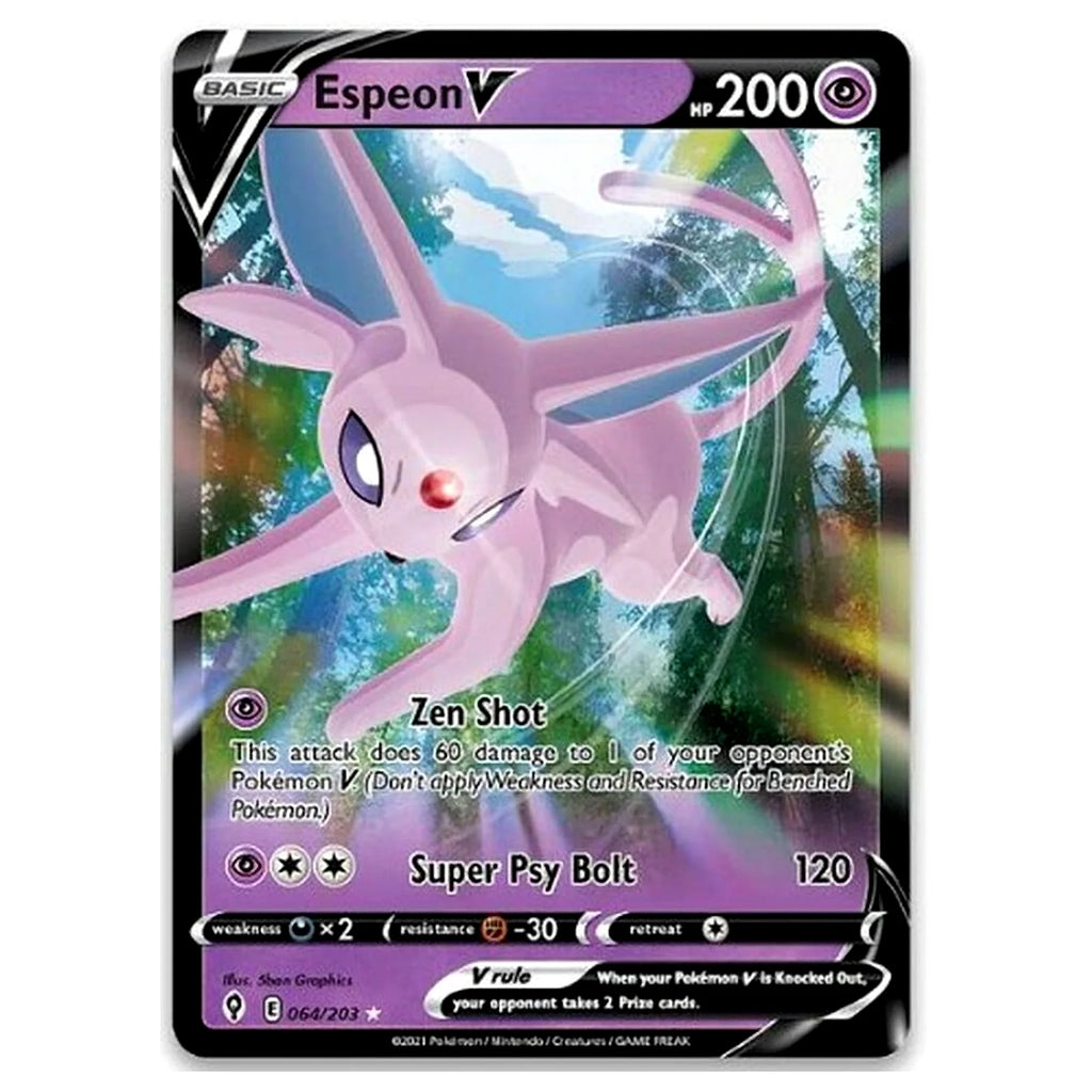 Espeon V Heroes Tin Set with 5 Booster Packs and Foil Card
