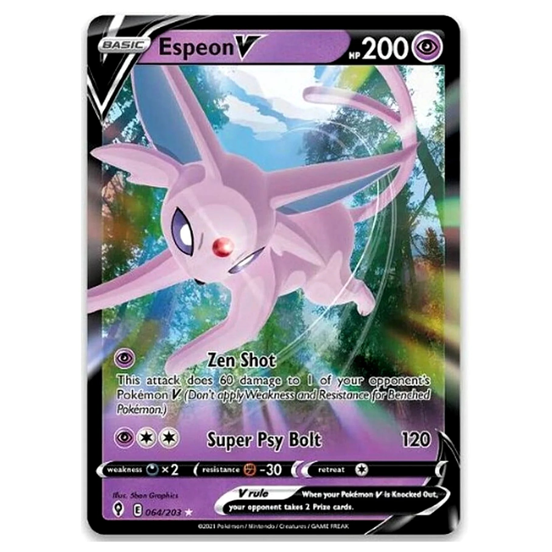 Espeon V Heroes Tin Set with 5 Booster Packs and Foil Card